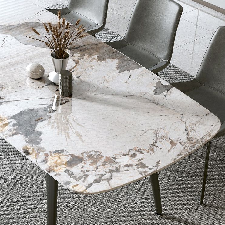 Modern Sintered Stone Dining Rectangle Table Set 1/4/5/7 Pieces Dining Set Clearhalo 'Dining Room Sets' 'Dining Tables & Seating' 'dining_room_set' 'furn' 'furn_dining_room_set' 'Furniture' 'Kitchen & Dining Furniture' 1200x1200_fbf092f1-fa19-4b0a-be44-1acce040a2a5