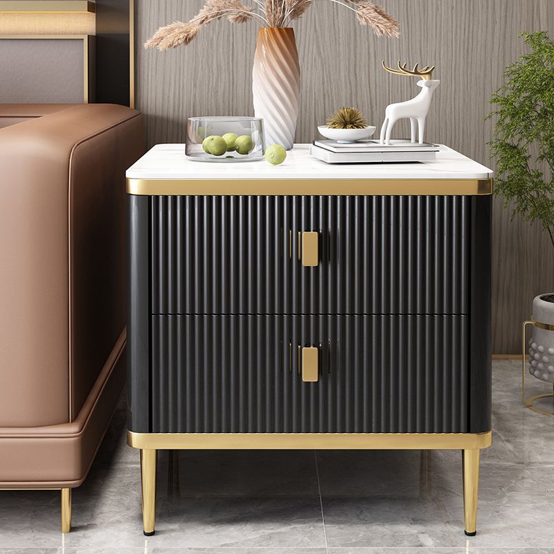 Gorgeous Wood Four-Leg Side Table with Two Drawers for Living Room Clearhalo 'Coffee & Accent Tables' 'End & Side Tables' 'end_side_table' 'end_side_tables' 'furn' 'furn_end_side_tables' 'Furniture' 'furniture_end_side_table' 'Living Room Furniture' 1200x1200_fbf0a9f3-a58b-46d6-9843-8b3ec20e8921