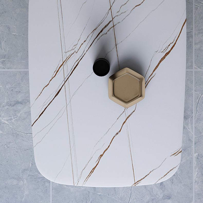 Tavolino in ardesia glam 4 gambe tavolo da cocktail rettangolare per casa