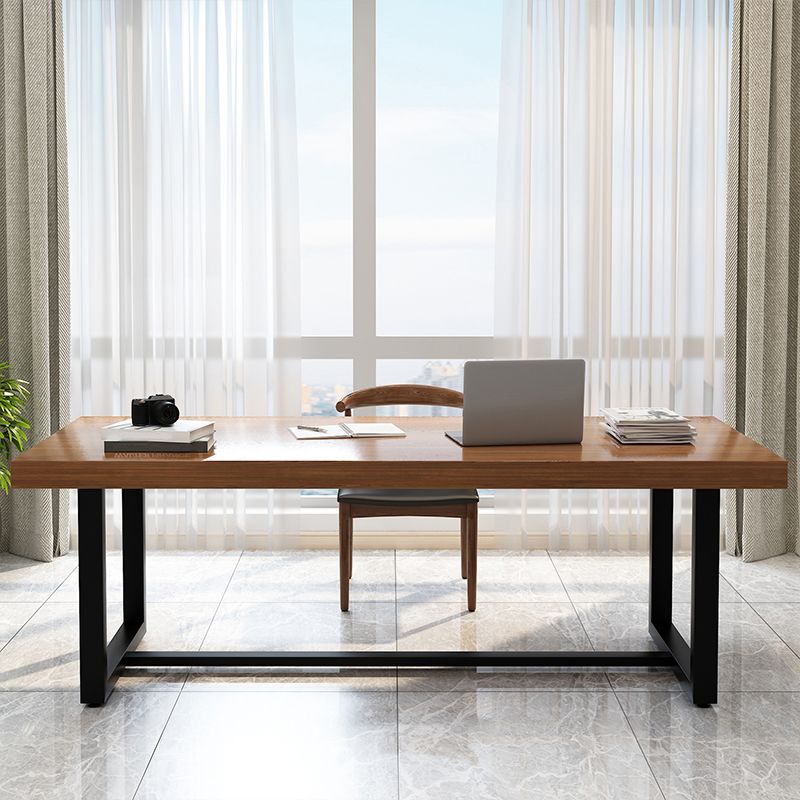 Escritorio de escritura rectangular de madera maciza mesa de reunión de oficina industrial
