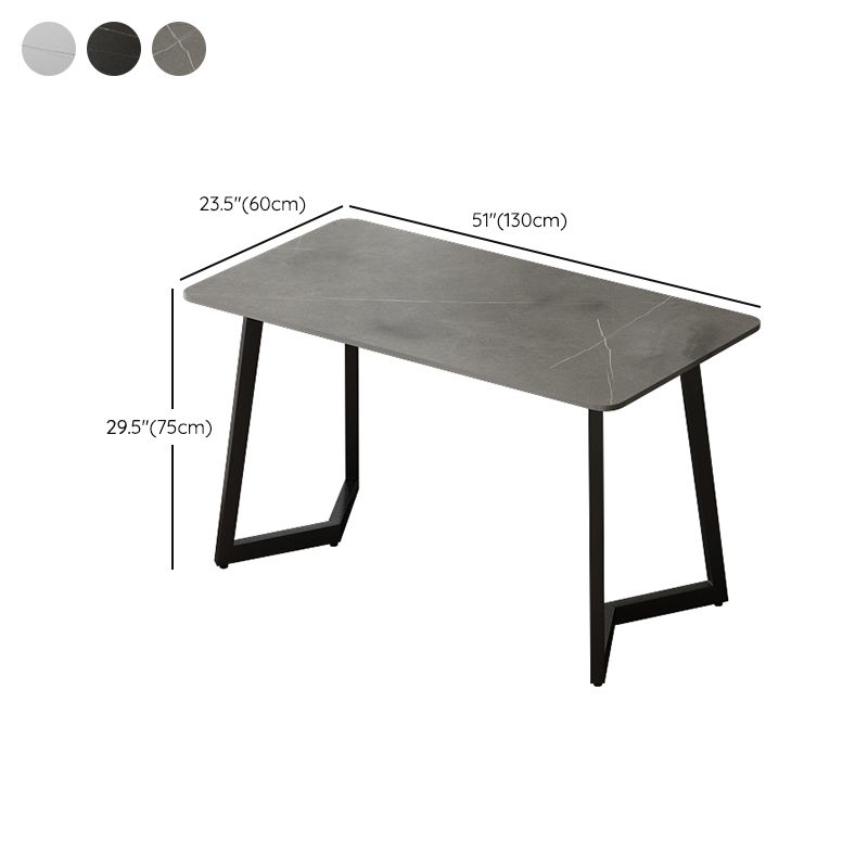 Rectangular Shaped Office Table Stone Writing Desk in Grey/White/Black Clearhalo 'furn' 'furn_office_desk' 'Furniture' 'Office Desks' 'Office Furniture' 'office_desk' 1200x1200_fbf17c31-a678-4098-ae09-d113bf869aee