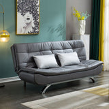 Sofá de cuero falso 35.43 "H Sofá convertible sin brazo para sala de estar