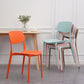 Indoor Plastic Dining Armless Chair Kitchen Open Back Side Chair
