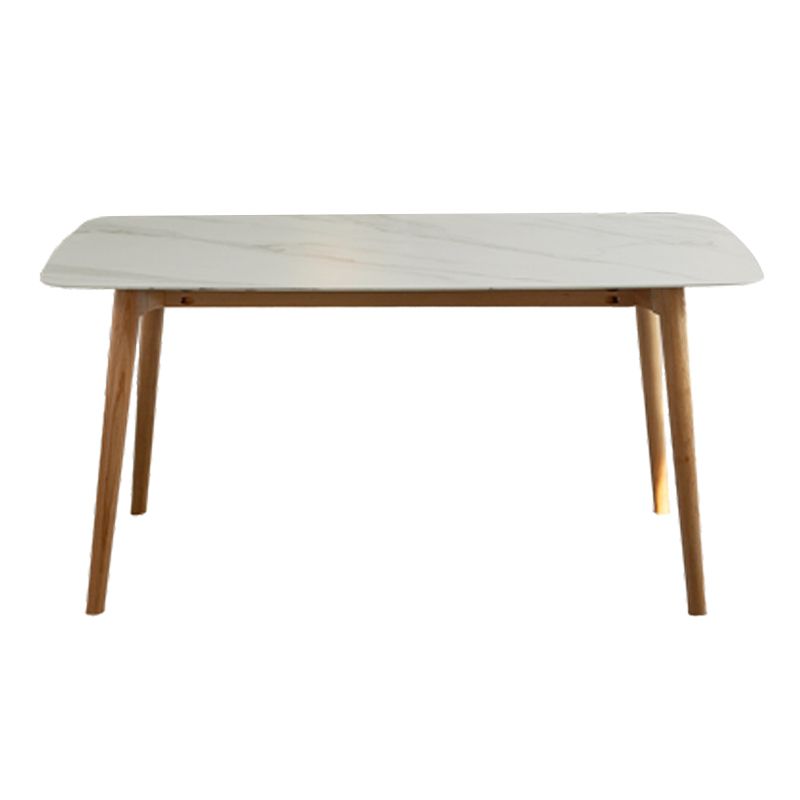 Contemporary Rectangle Dining Table White Sintered Stone Dining Table with 4 Legs Clearhalo ' dining_table' 'Dining Tables & Seating' 'Dining Tables' 'furn' 'furn_dining_table' 'Furniture' 'furniture_dining_table' 'Kitchen & Dining Furniture' 'kitchen&dining_furn' 'kitchen' 'kitchen_dining_table' 1200x1200_fbf1f714-c80b-48f0-a553-e7cd7ec925b4