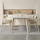 Contemporain 1/2/5/7 Pièces Ensemble de restauration Rectangle Table à manger en pierre pour cuisine