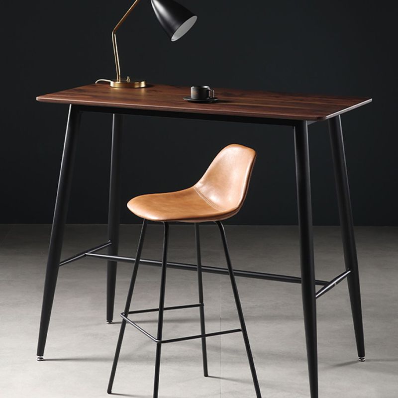 Faux Leather Dining Stools Contemporary Armless Bar Stools with Metal Base Clearhalo 'Bar Furniture' 'Bar Stools' 'bar_stools' 'furn' 'furn_bar_stools' 'Furniture' 'Kitchen & Dining Furniture' 1200x1200_fbf3d5c7-c1f7-4bc6-a6ea-032983115b39