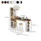 Modern Glass Bar Table Wood Base with Wine Cabinet for Living Room Clearhalo 'Bar Furniture' 'Bar Tables' 'bar_tables' 'furn' 'furn_bar_tables' 'Furniture' 'Kitchen & Dining Furniture' 1200x1200_fbf5af08-a77f-43bb-a3ee-03e61f0799b7