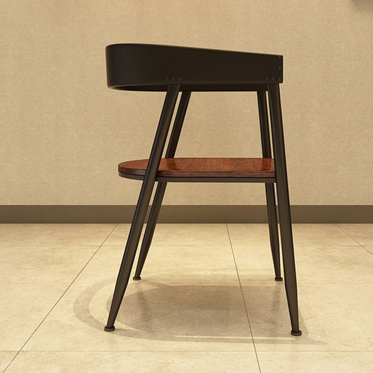 Industrial Metal Kitchen Dining Armchair Open Back Dining Side Chair