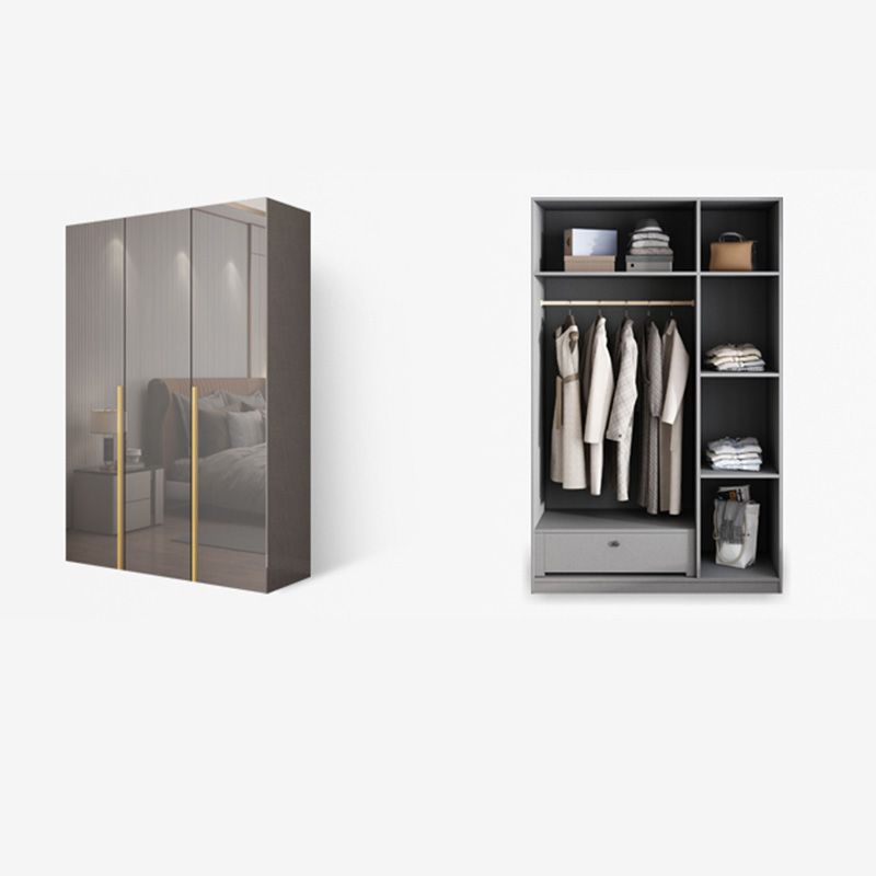 Slaapkamer Moderne opbergkast houten garderobe kast met kledingstaaf