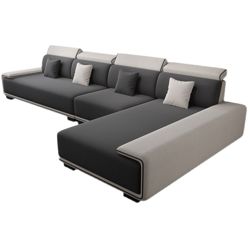 Faux Leather 4-seater Bench Seating Recessed Arm Modular Settee Furniture Clearhalo 'furn' 'furn_sectionals' 'Furniture' 'furniture_sectionals' 'kitchen' 'kitchen_sectionals' 'Living Room Furniture' 'Sectionals' 1200x1200_fbf92ecc-08d1-4775-82e1-322ec2987c78