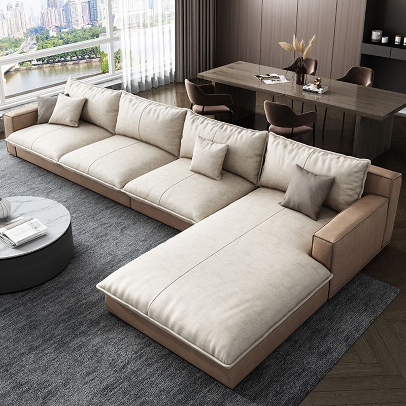 Scandinavisch kussen terug sectioneel met vierkante arm voor woonkamer