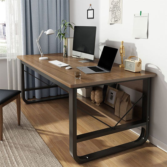 Metal and Wooden Writing Desk Sled Base Rectangular Office Desk for Office Clearhalo 'furn' 'furn_office_desk' 'Furniture' 'Office Desks' 'Office Furniture' 'office_desk' 1200x1200_fbfa1c38-6028-4fd3-9fdf-743e38719bd7