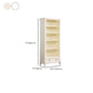 Modern Style Closed Back Bookcase Standard Wooden Bookshelf  in White