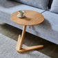 Scandinavian Solid Wood End Table Abstract Round Living Room Side Table