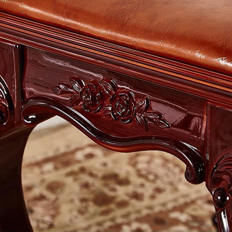 Pouf resistente a la sola resistencia de moho de moho de cuero de cuero de cuero de PU de mediados de siglo