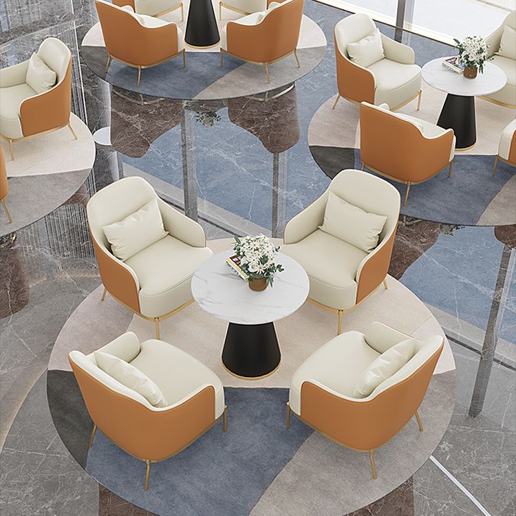 32.67" High Faux Leather Arm Chair Recessed Arms Accent Chair with Basic Four Leg Clearhalo 'Accent Chairs' 'accent_chairs' 'Chairs & Seating' 'furn' 'furn_accent_chairs' 'Furniture' 'Living Room Furniture' 1200x1200_fbfc0ad5-eaf4-42cf-9245-05bbb8b405f1