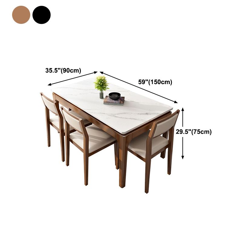 Witte stenen tafel midden-eeuwse moderne eettafel met 4 poten