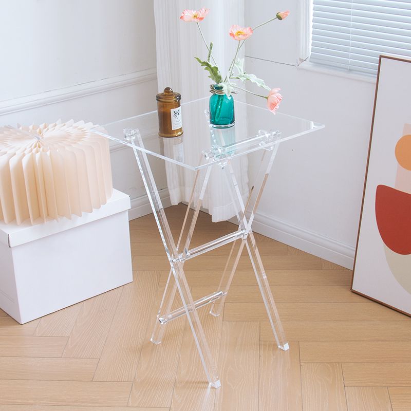 Modern Transparent End Table Round/Rectangular Acrylic Side Table