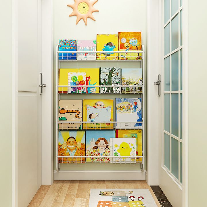 Modern Style Bookshelf Wall Mounted Metal Bookcase for Kid Room Clearhalo 'Bookcases' 'furn' 'furn_bookcases' 'Furniture' 'furniture_bookcases' 'Office Furniture' 1200x1200_fbfd299a-1f03-4cc6-aa4a-65d30b854671