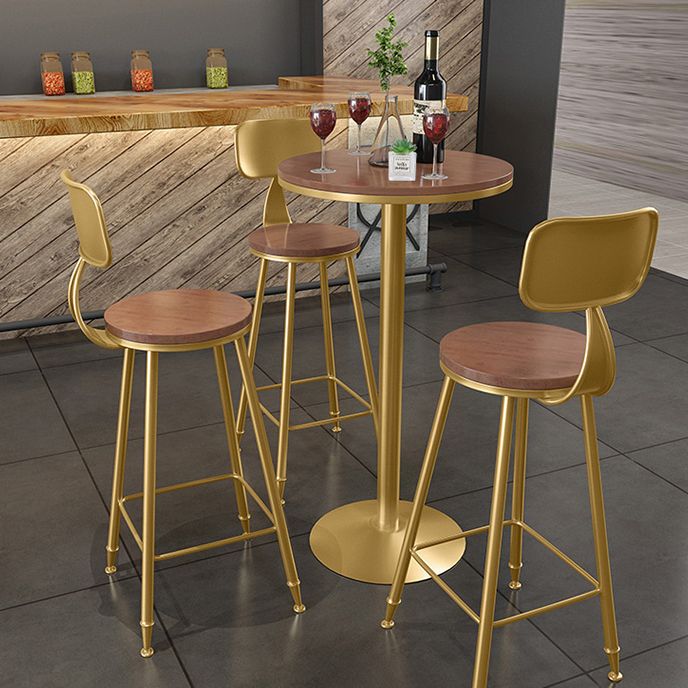 Glam Round Stone Bar Table Set 1/2/3/4 Pièces Table de comptoir avec tabourets hauts