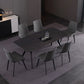 Contemporary Rectangle Dining Table Sintered Stone Dining Table with Black Trestle Base Clearhalo ' dining_table' 'Dining Tables & Seating' 'Dining Tables' 'furn' 'furn_dining_table' 'Furniture' 'furniture_dining_table' 'Kitchen & Dining Furniture' 'kitchen&dining_furn' 'kitchen' 'kitchen_dining_table' 1200x1200_fbfdcb25-aeb4-4520-9878-8d42c10cbebe