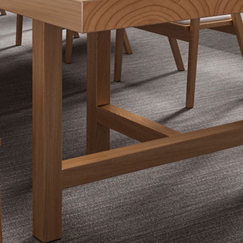 Rectangular Shaped Office Conference Table 4 Legs Task Desk in Brown Clearhalo 'furn' 'furn_office_desk' 'Furniture' 'Office Desks' 'Office Furniture' 'office_desk' 1200x1200_fbff99c0-ea14-4a62-8074-ffb8402e7669