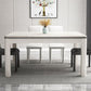 Mid-Century Home Marble Dining Table Rectangle Shape Table with 4 Legs Base Clearhalo ' dining_table' 'Dining Tables & Seating' 'Dining Tables' 'furn' 'furn_dining_table' 'Furniture' 'furniture_dining_table' 'Kitchen & Dining Furniture' 'kitchen&dining_furn' 'kitchen' 'kitchen_dining_table' 1200x1200_fbffc553-6e59-4a15-8c60-e5740c86a176