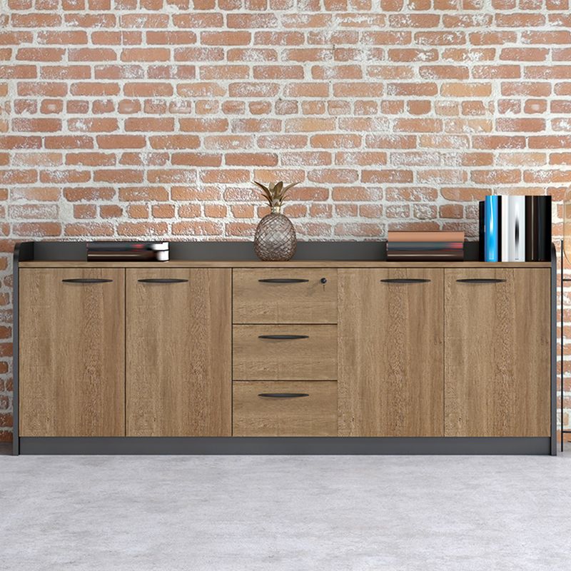 Gabinete de bloqueo de llave de marco de madera de almacenamiento moderno medieval