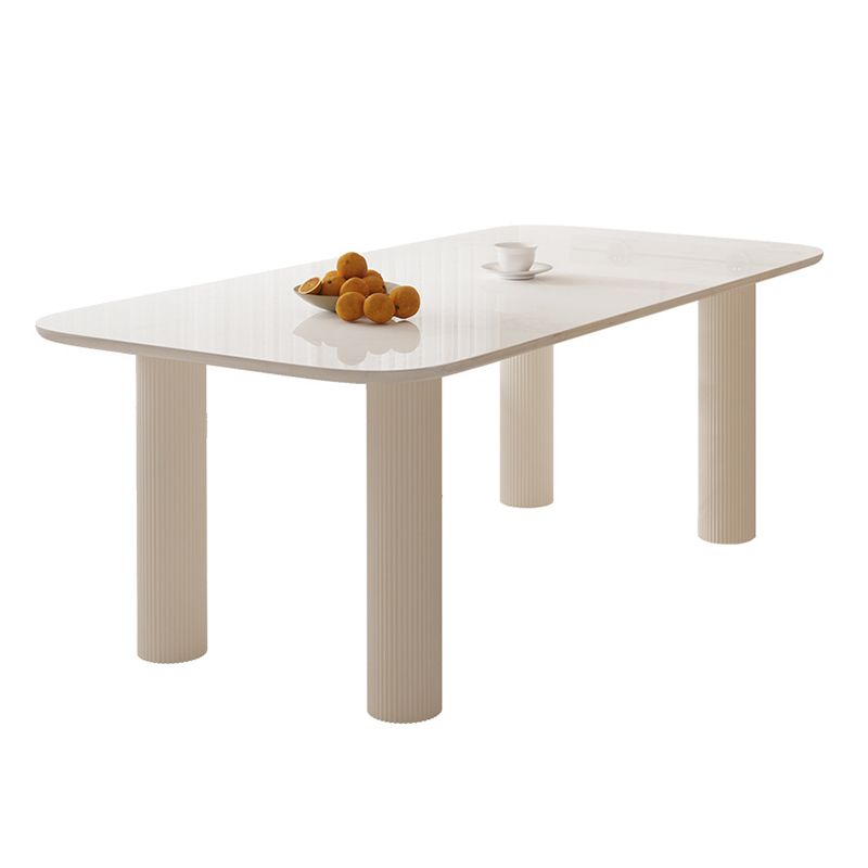 Modern Style Dining Table Rectangle Stone White Dining Table with 4 Legs Clearhalo 'Dining Tables & Seating' 'Dining Tables' 'dining_table' 'furn' 'furn_dining_table' 'Furniture' 'furniture_dining_table' 'Kitchen & Dining Furniture' 'kitchen' 'kitchen_dining_table' 1200x1200_fc012df3-b092-479c-8c02-5f272bed1dae