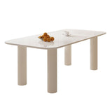 Modern Style Dining Table Rectangle Stone White Dining Table with 4 Legs Clearhalo 'Dining Tables & Seating' 'Dining Tables' 'dining_table' 'furn' 'furn_dining_table' 'Furniture' 'furniture_dining_table' 'Kitchen & Dining Furniture' 'kitchen' 'kitchen_dining_table' 1200x1200_fc012df3-b092-479c-8c02-5f272bed1dae