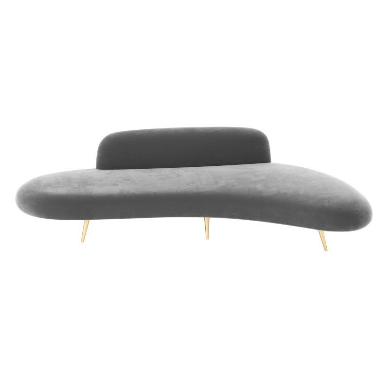 37,40 "breites gebogenes Sofa zeitgenössisches samtloses armloses Sofa für Wohnzimmer