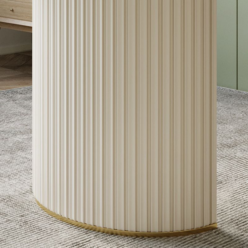 Mesa de comedor con pedestal doble moderna, mesa de piedra para comedor