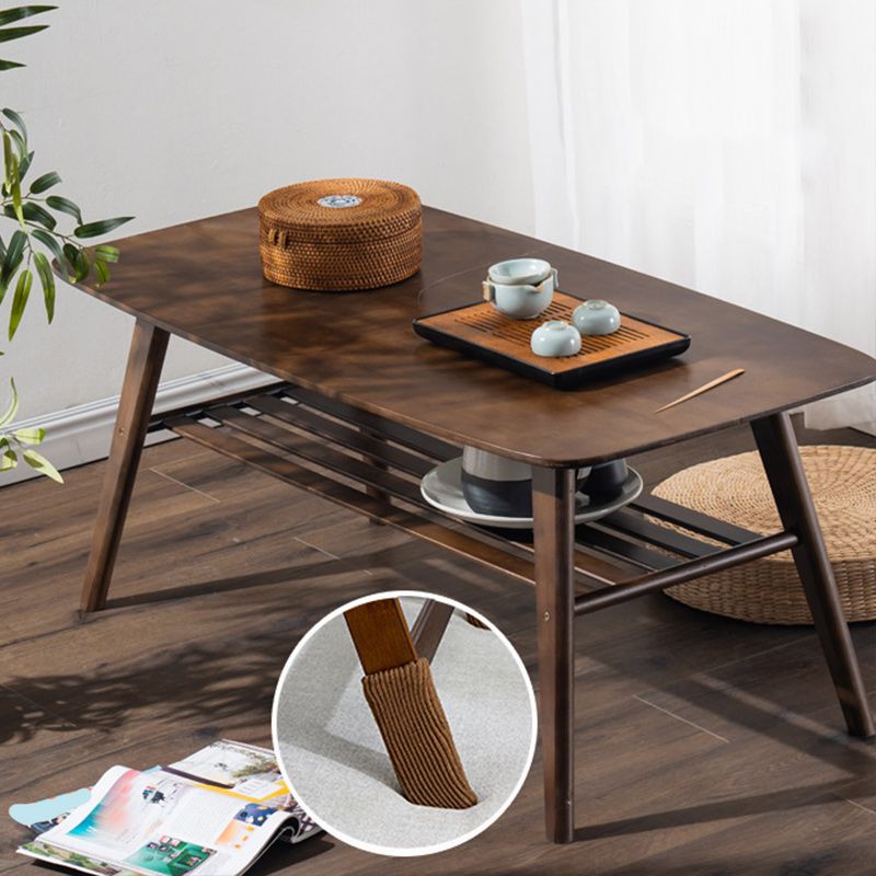 Contemporary Coffee Table 4 Legs Wooden Cocktail Table with Storage Clearhalo 'Coffee & Accent Tables' 'Coffee Tables' 'coffee_tables' 'furn' 'furn_coffee_tables' 'Furniture' 'Living Room Furniture' 1200x1200_fc037c27-7915-478f-a807-ed9a6f9b98e8