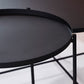 Modern Cross Legs Ironcraft Round Top Coffee Table/Nesting Tables Clearhalo 'Coffee & Accent Tables' 'Coffee Tables' 'coffee_tables' 'furn' 'furn_coffee_tables' 'Furniture' 'furniture_coffee_tables' 'Living Room Furniture' 1200x1200_fc052907-7baf-4549-8415-68ef96753816