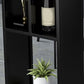 Industrial Style Bistro Bar Desk Stone Rectangle Pub Table for Cafe and Breakroom