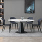 Modern Sintered Stone Dining Round Table Set 1/4/5/7 Pieces Dining Set Clearhalo 'Dining Room Sets' 'Dining Tables & Seating' 'dining_room_set' 'furn' 'furn_dining_room_set' 'Furniture' 'Kitchen & Dining Furniture' 1200x1200_fc06ddfc-55f4-4a4f-ab4c-b3fe70c922b2