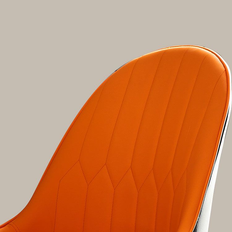 Scandinavian Design Leather Dining Side Chair Solid Back Arm Side Chairs Clearhalo ' kitchen&dining_furn' 'Dining Chairs' 'Dining Tables & Seating' 'dining_chair' 'furn' 'furn_dining_chair' 'Furniture' 'furniture_dining_chair' 'Kitchen & Dining Furniture' 'kitchen' 1200x1200_fc074dd5-1a99-4936-9efa-cc2e08c1181e