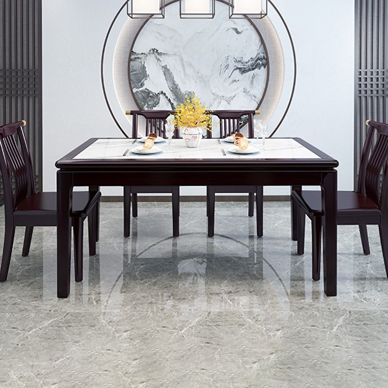 Mid-Century Modern Sintered Stone Table 4 Legs Base Rectangle Table for Home Clearhalo ' dining_table' 'Dining Tables & Seating' 'Dining Tables' 'furn' 'furn_dining_table' 'Furniture' 'furniture_dining_table' 'Kitchen & Dining Furniture' 'kitchen&dining_furn' 'kitchen' 'kitchen_dining_table' 1200x1200_fc07737c-94d8-408b-9645-7da2e68d87a3