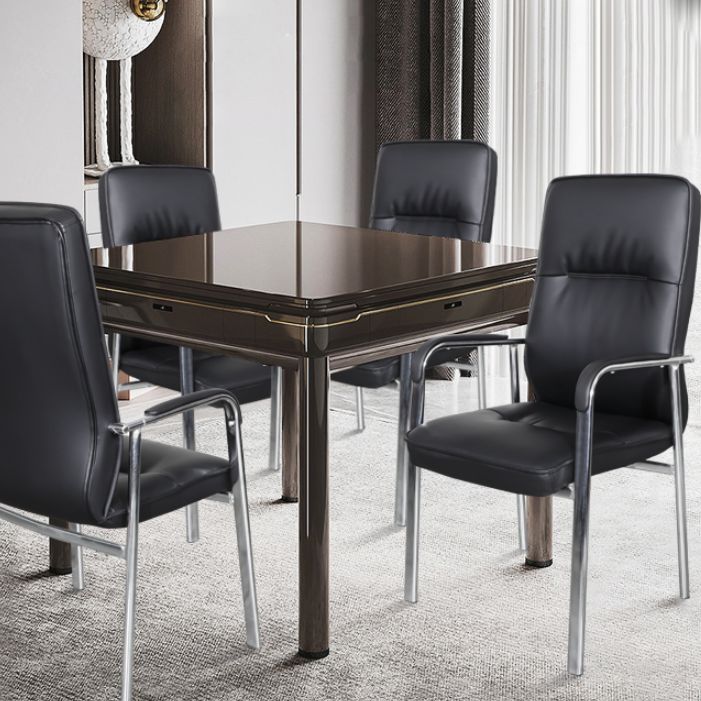 Estilo moderno silla de oficina de armas fijo silla de cuero para tareas para oficina