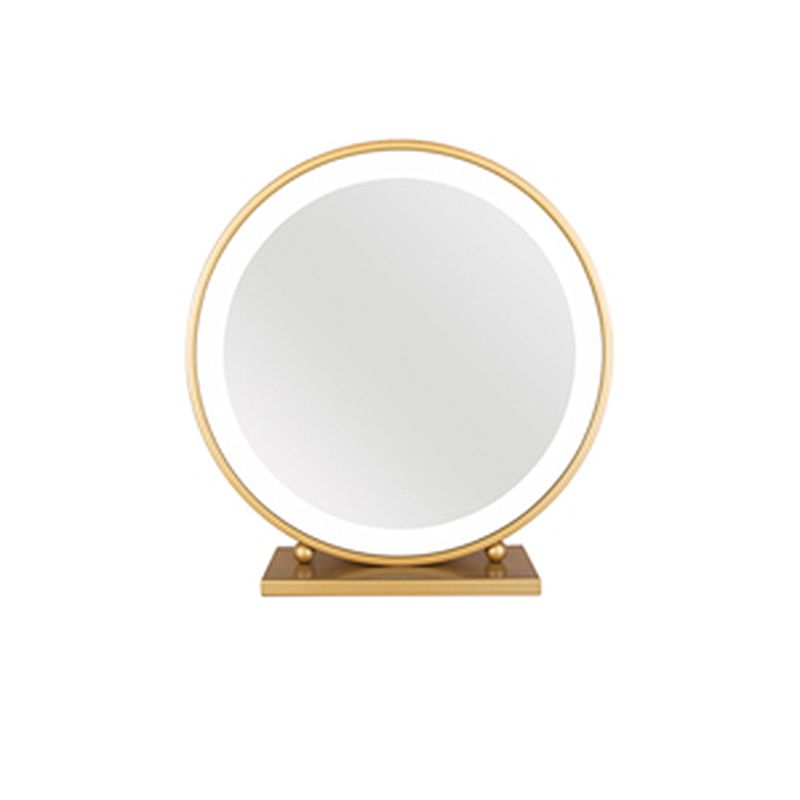 Glam Golden Glass Top Make-up Vanity for Bedroom 29.53" Height