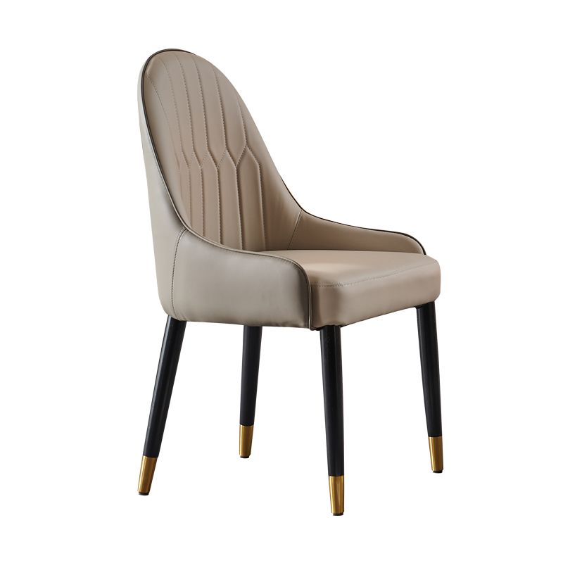 Nordic Glam Chairs Dining Armless Chair for Kitchen with Metal Legs Clearhalo 'Dining Chairs' 'Dining Tables & Seating' 'dining_chair' 'furn' 'furn_dining_chair' 'Furniture' 'furniture_dining_chair' 'Kitchen & Dining Furniture' 1200x1200_fc0a02f3-eec4-4dba-98a7-ec4526fe40b7
