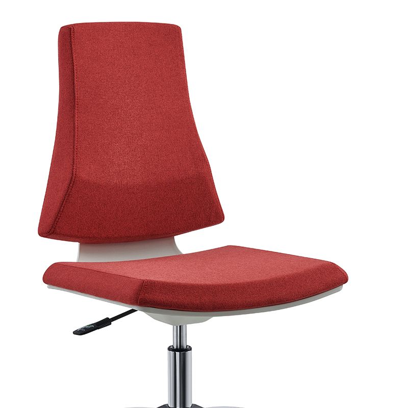 Sedia da ufficio moderna altezza regolabile sedia da scrivania senza braccio con ruote