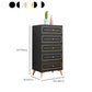 Cómoda de almacenamiento de dormitorio contemporánea Cómoda vertical de madera con cajones