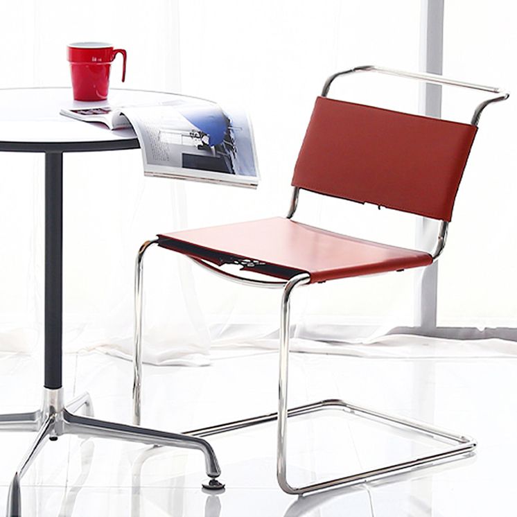 Contemporary Style Open Back Leather Armless Dining Side Chair for Home Clearhalo 'Dining Chairs' 'Dining Tables & Seating' 'dining_chair' 'furn' 'furn_dining_chair' 'Furniture' 'Kitchen & Dining Furniture' 1200x1200_fc0b1181-5fce-479a-bcdd-07fe5c28abd8