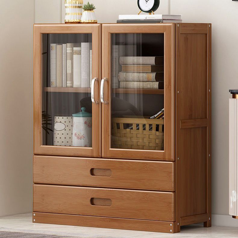 Manufactured Wood Standard Bookshelf Brown Vertical Bookcase with Door and Drawer Clearhalo 'Bookcases' 'furn' 'furn_bookcases' 'Furniture' 'furniture_bookcases' 'Office Furniture' 1200x1200_fc0bedfd-6e6f-433c-a22e-8cbfd7144839