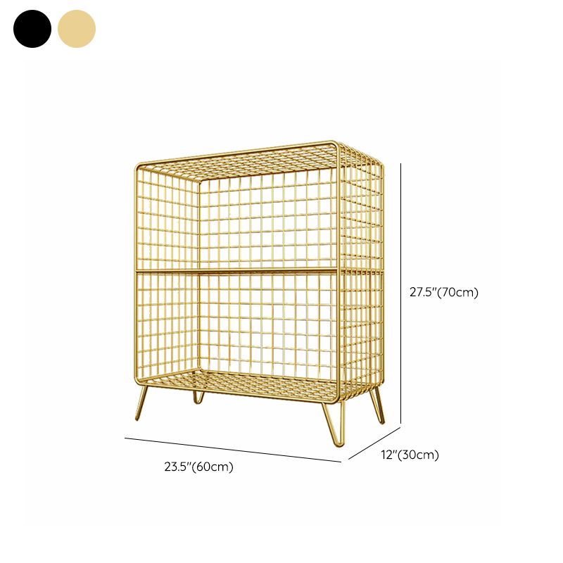 Glam Shelf Bookcase Metal Closed Back Book Shelf for Home Office Clearhalo 'Bookcases' 'furn' 'furn_bookcases' 'Furniture' 'Office Furniture' 1200x1200_fc0c1d64-cc08-483a-aa27-79a6507656d9