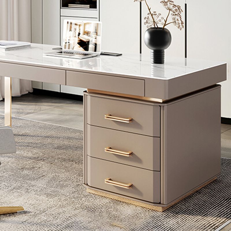 0/6-cassetto scrivania scrivania da ufficio a forma di rettangolare in bianco