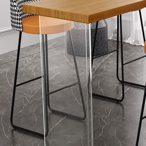 Rectangle Pub Dining Set 1/2/3/5/7 Pieces Solid Wood Counter Table with Upholstered Stools Clearhalo 'Bar Furniture' 'furn' 'furn_home_bar_bar_sets' 'Furniture' 'Home Bars & Bar Sets' 'home_bar_bar_sets' 'Kitchen & Dining Furniture' 1200x1200_fc0d4784-6e34-4a08-8920-26dea5e6f29f