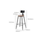 Modern Armless Counter Stool Iron Cafe Bar Stool with Seat and Pedal Clearhalo 'Bar Furniture' 'Bar Stools' 'bar_stools' 'furn' 'furn_bar_stools' 'Furniture' 'Kitchen & Dining Furniture' 1200x1200_fc0db18a-e201-4577-80ab-31e56c882a0b