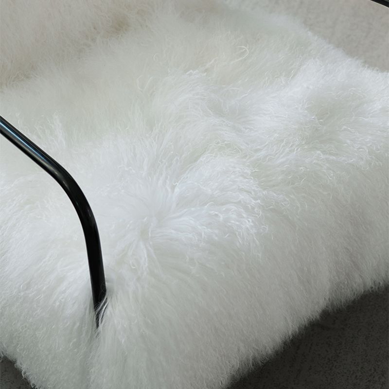 Contemporary 29.52 " Height White Wool Arm Chair for Bedroom Clearhalo 'Accent Chairs' 'accent_chairs' 'Chairs & Seating' 'furn' 'furn_accent_chairs' 'Furniture' 'Living Room Furniture' 1200x1200_fc0ede25-ece8-4803-80aa-314ffff9db0b